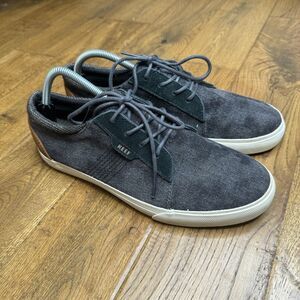 Reef Ridge Grey Heathered Canvas Lace up Casual Surf Shoes Mens Size 11